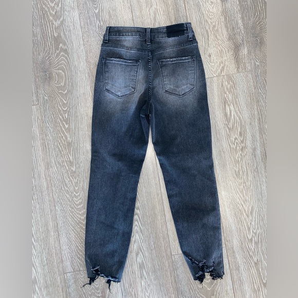 RISEN HIGH RISE DISTRESSED BOYFRIEND JEANS - Picture 2 of 2